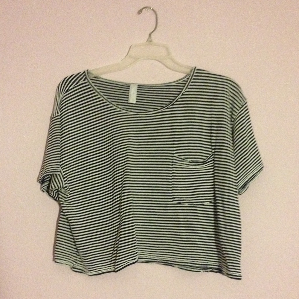 American Apparel Striped Crop Top